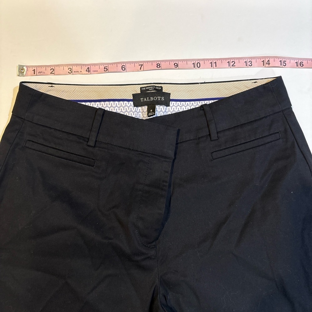 Talbots Women's Black Cropped Pants - Picture 3 of 8